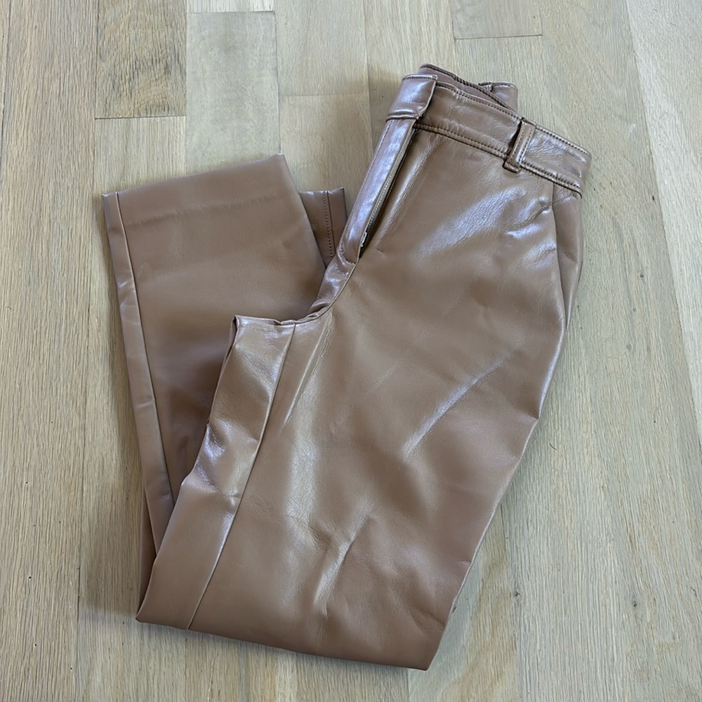 Babaton - Command Cropped Leather Pants - image 1